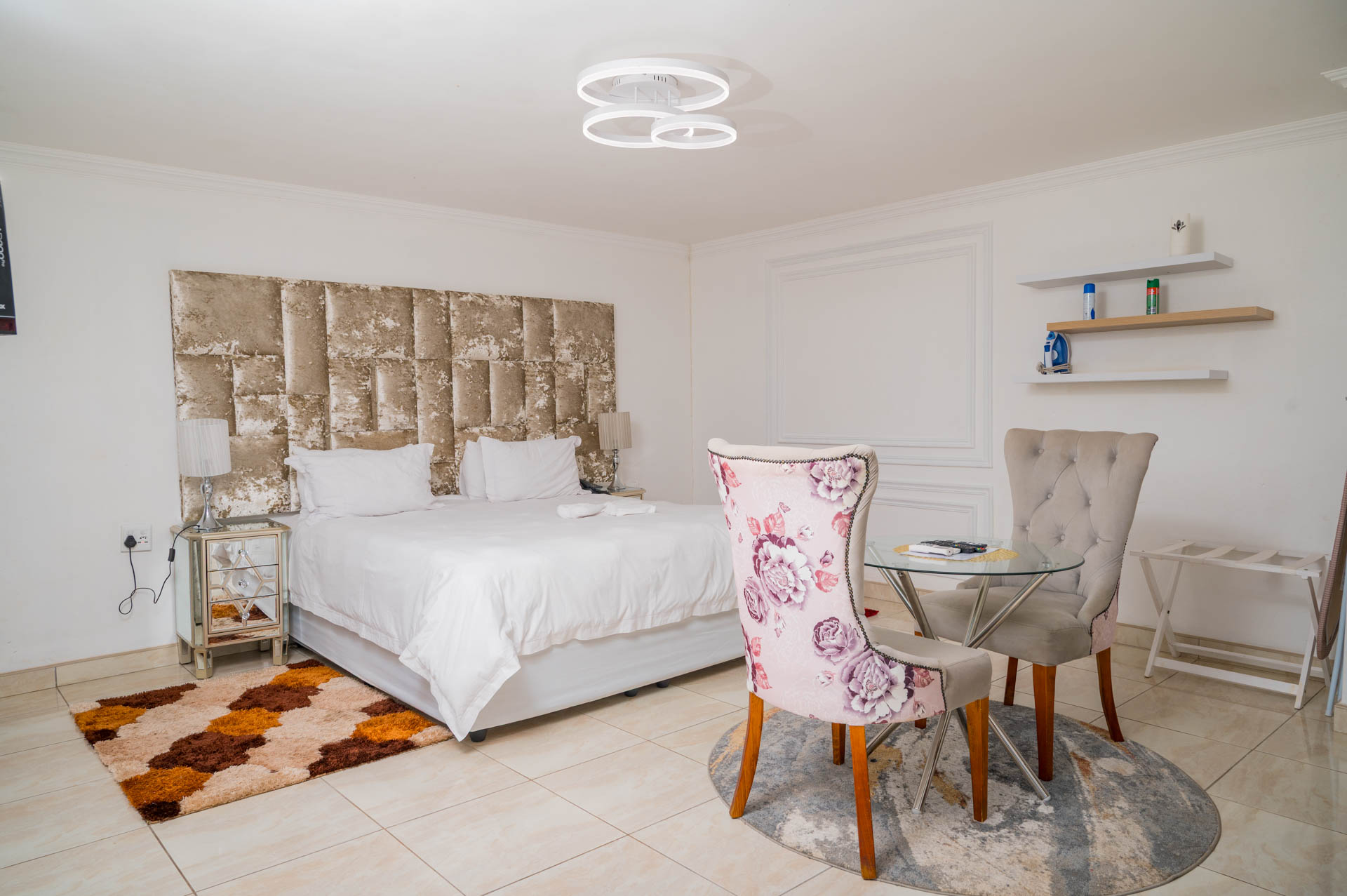 Deluxe Suite bathroom with modern shower and elegant finishes